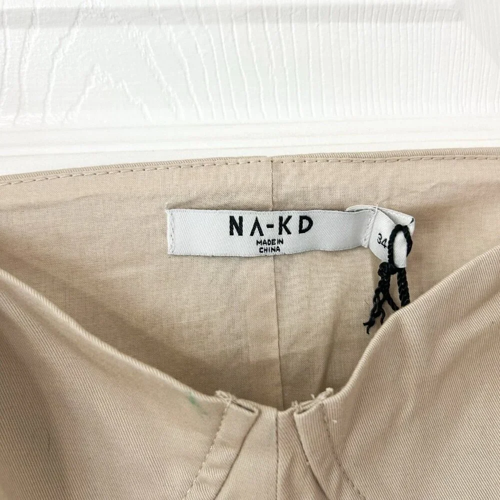 NWT NA-KD Cargo Corset Top Beige Tan Bustier Style Women’s Size US2